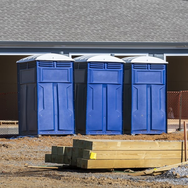 what is the maximum capacity for a single portable restroom in Evans